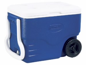 Blue Wheeled Cooler