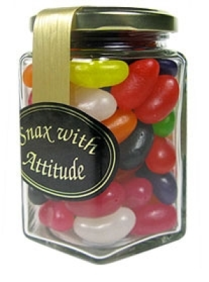 Jar of colourful Jellybeans